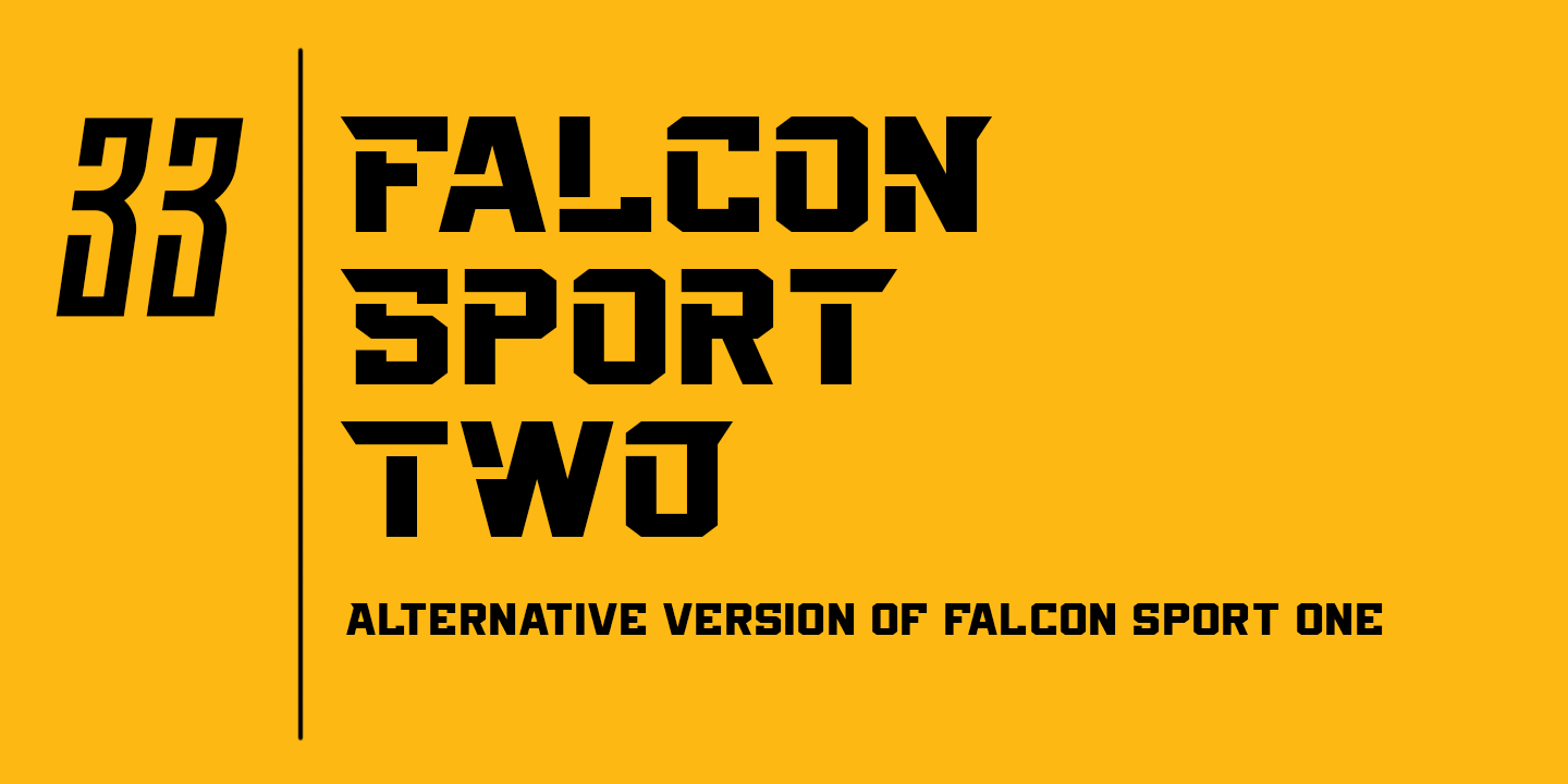 Beispiel einer Falcon Sport-Schriftart #1